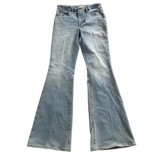 Good American Light Wash High Rise Flare Jeans Size 4/27 GLF014T Indigo390